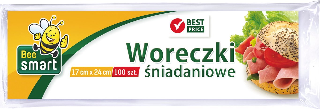 Paclan Woreczki śniadaniowe foliowe spożywcze 100sztuk