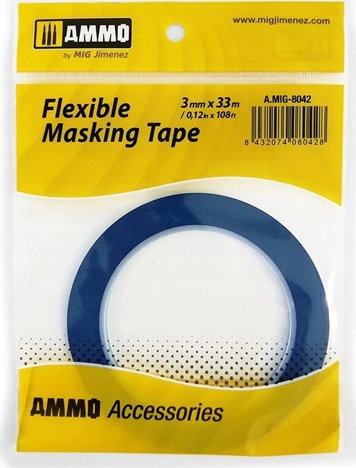 Vallejo Ammo: Flexible Masking Tape (3 mm x 33 m)