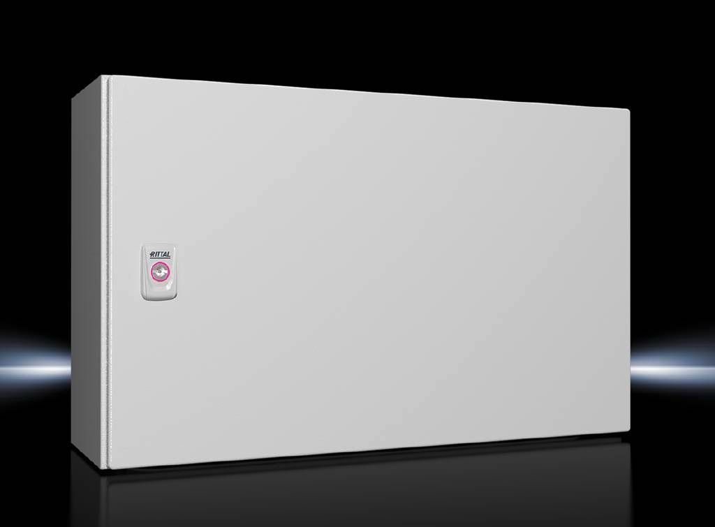 Rittal AX Obudowa kompaktowa 600x380x210 mm blacha stalowa z pł. mont. jednodrzwiowa 1 zamek dźwigienkowy 1039.000