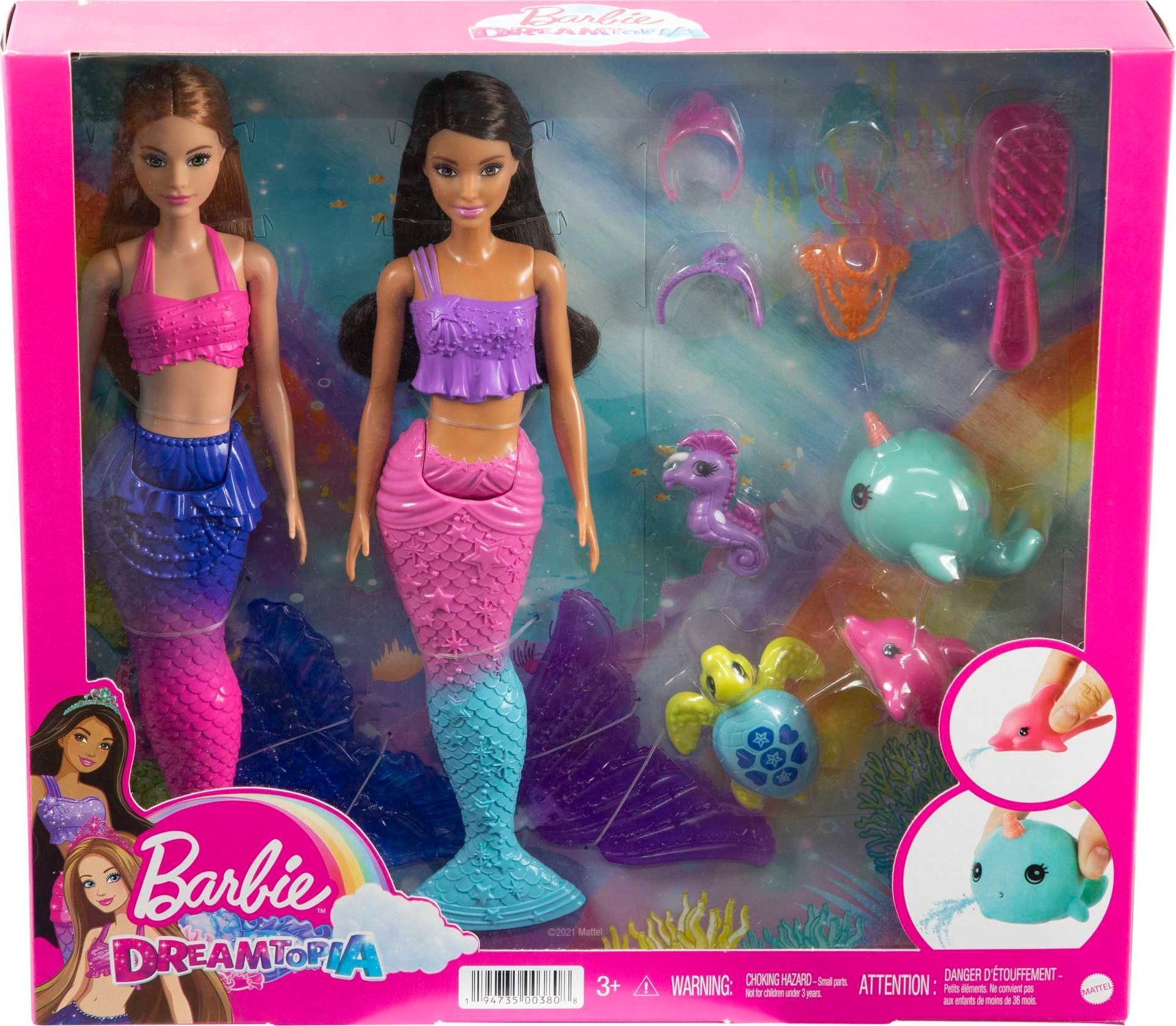 Lalka Barbie Mattel Syrenia Przygoda 2 Lalki I Akcesoria HBW89