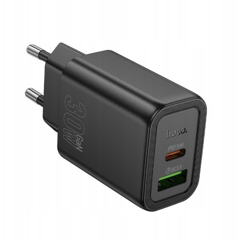 HOCO wall charger USB A+Type C PD QC3.0 3A 30W N63 black N63 black (6942007644358)