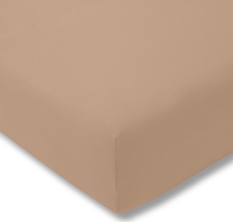 Estella Prześcieradło z gumką jersey 150x200 cm KARAMEL feinjersey