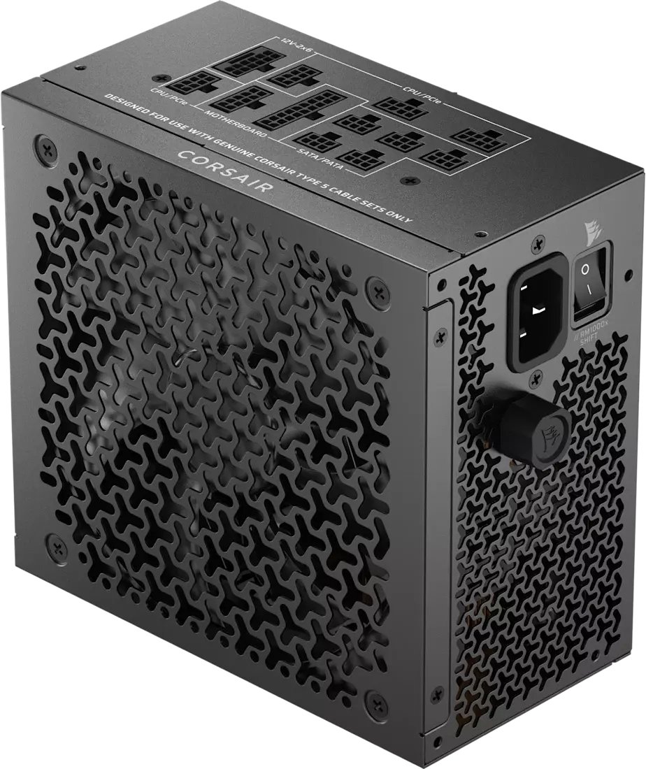 CORSAIR 2025 RMx Shift Series RM1000x Shift 1000 Watt ATX 3.1 PCIe 5.1 Cybenetics GOLD Certified Shifted Modular PSU
