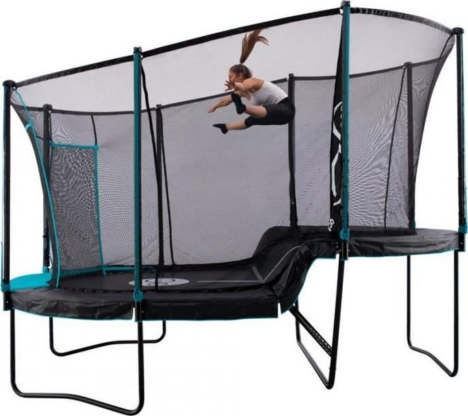 TP Toys Trampolina stalowa Infinity z siatką zabezpieczającą czarna 447x292x320 cm Basic
