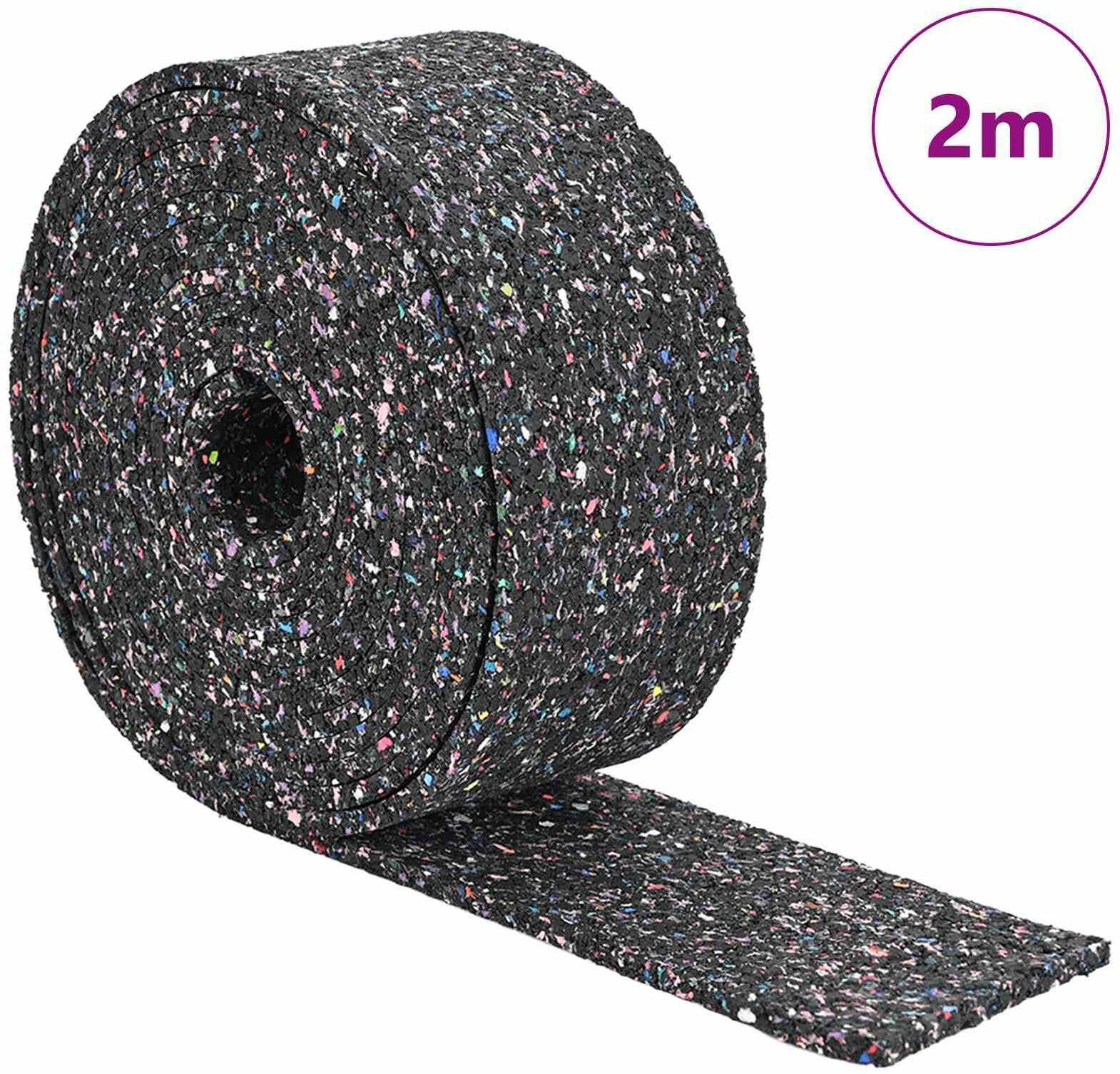 vidaXL Czarna gumowa rolka 200 x 5 x 0,6 cm