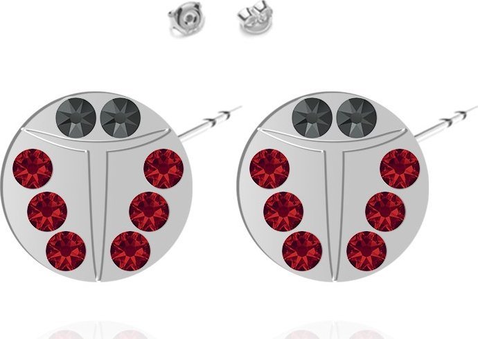 Radziszewska Jewellery Kolczyki Srebrne z Biedronką