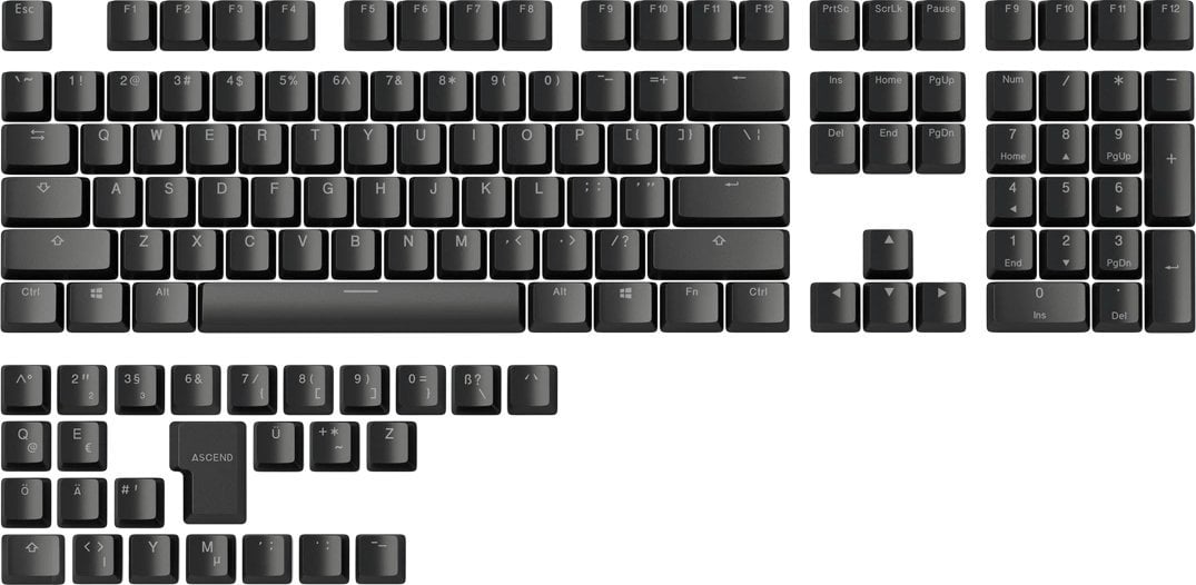 Glorious PC Gaming Race Glorious GMMK ABS Doubleshot V2 DE Kit - Black