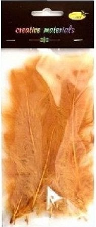 Piórka miękkie jasnobrązowe 15szt