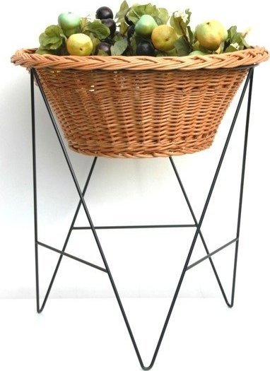 WickerPL Metalowy stojak ekspozycyjny z Misą Wiklinową 65 H75 cm