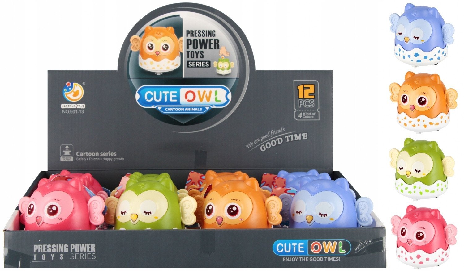 SOWA NACISNIJ I JEDZ 10CM MIX4 MC DISP 12/168