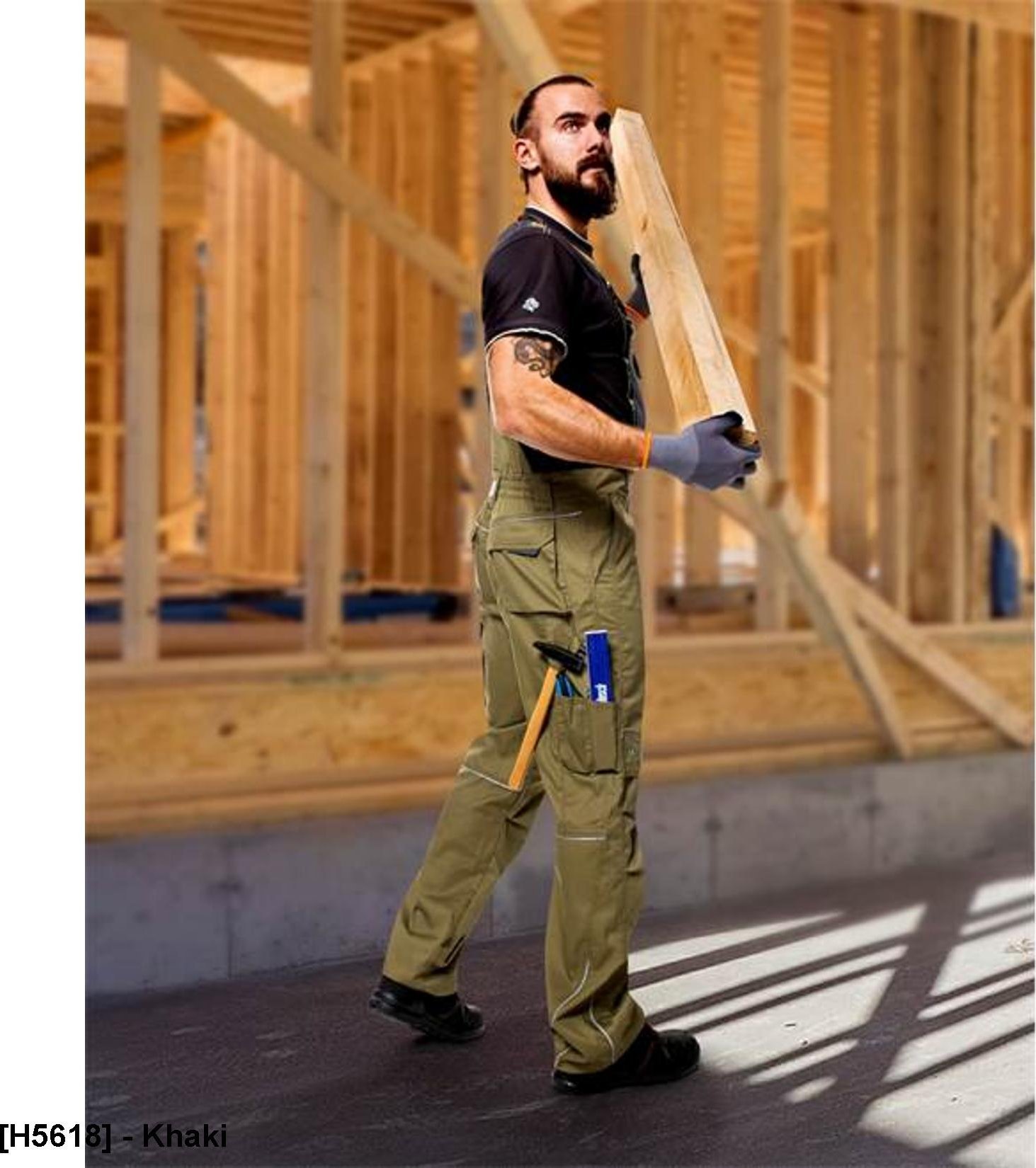 Ardon ARDON SUMMER - spodnie ogrodniczki - KHAKI 48