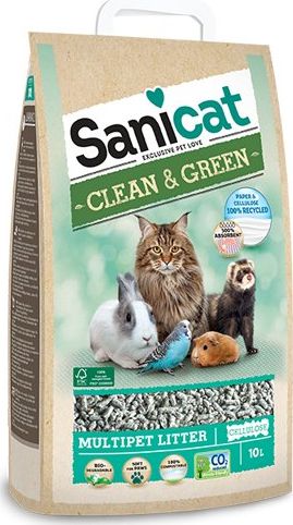 Żwirek dla kota Sanicat Clean&Green Cellulose Naturalny 10 l