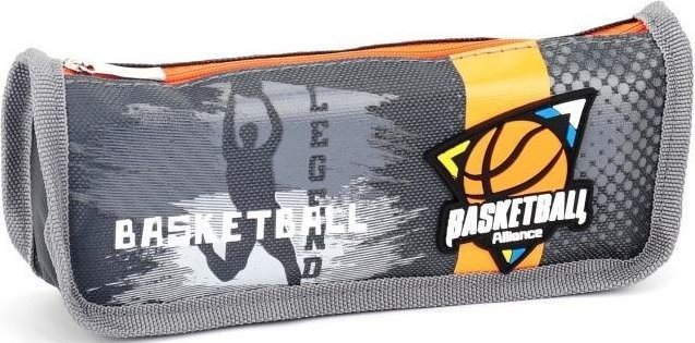 Piórnik tuba mała Koszykówka szary