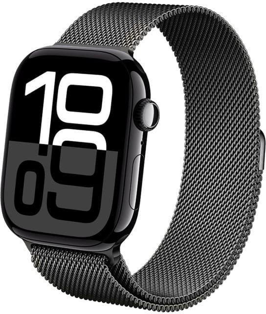 Crong Milano Steel - Pasek ze stali nierdzewnej do Apple Watch 38/40/41/42 mm (grafitowy)