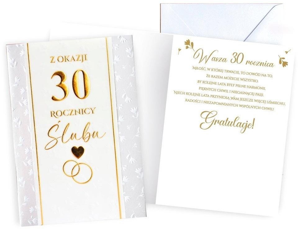 Karnet Rocznica ślubu 30