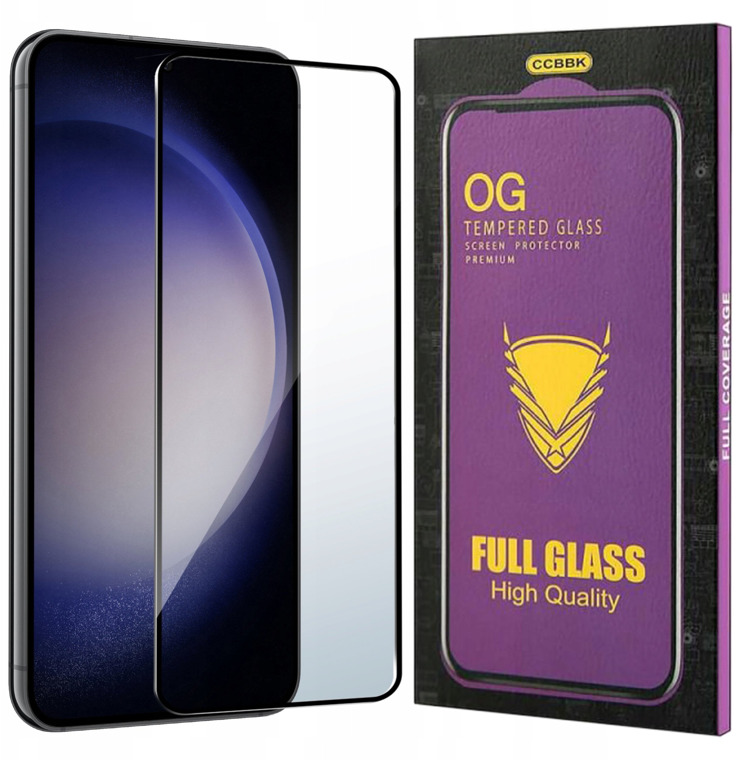 Szkło HARTOWANE 5D do Samsung Galaxy S23 OG PREMIUM CAŁY EKRAN PEŁNE
