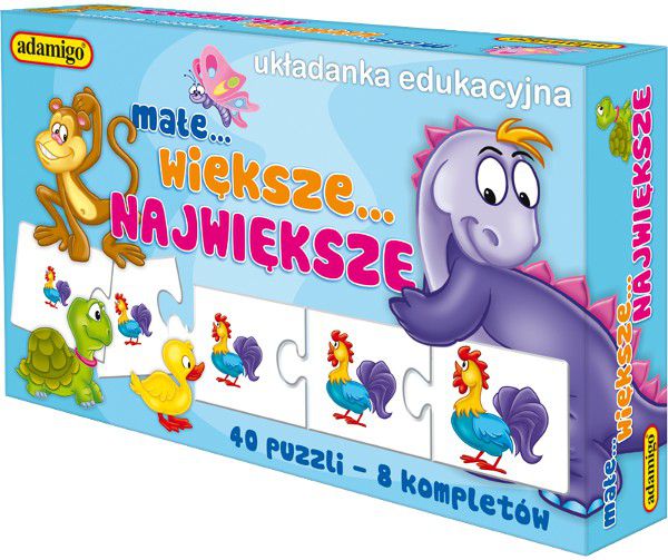 Adamigo Układanka Małe Większe Największe - 6496