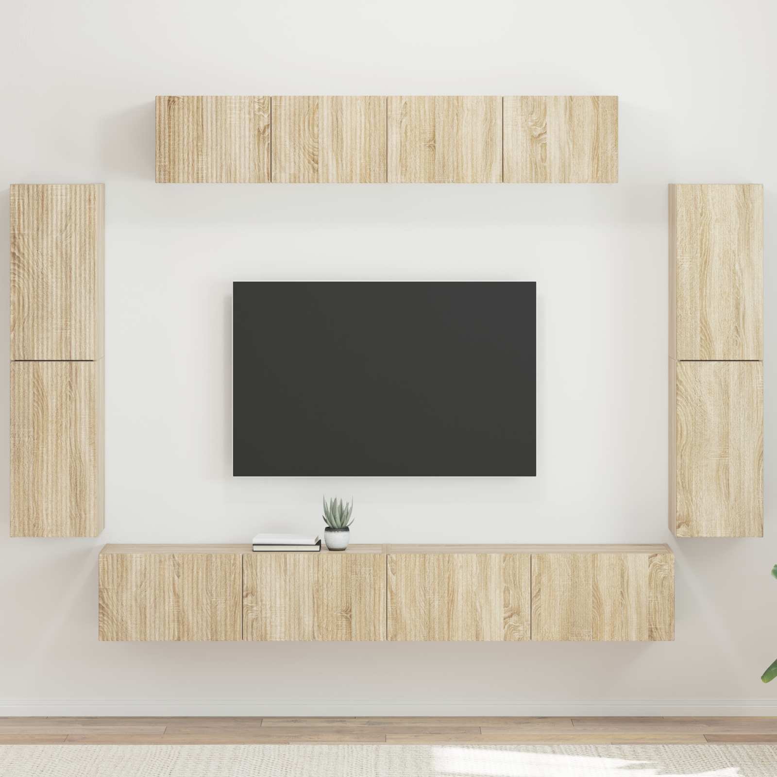 vidaXL Szafka pod telewizor 4 pcs Dąb Sonoma