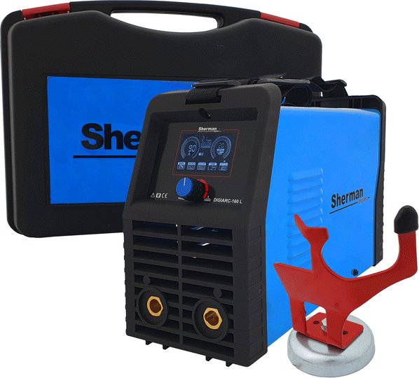 Spawarka SHERMAN MMA TIG DIGIARC 160 LCD + WALIZKA + uchwyt magnetyczny MMA