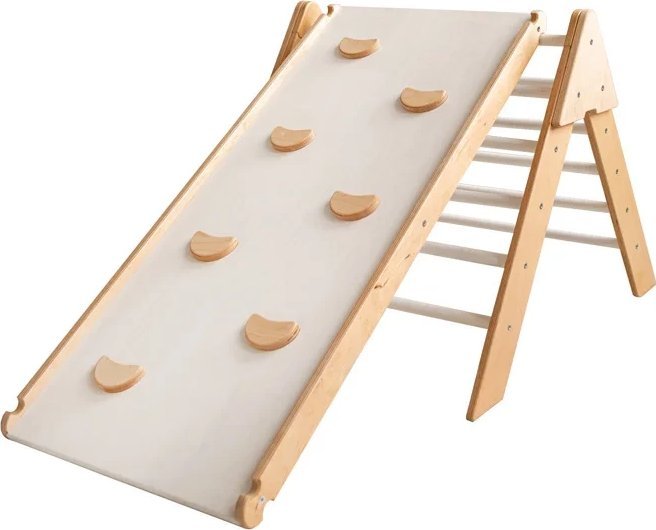 Małpiszon Domowy plac zabaw trójkąt Pikler Montessori biały Moon LunaToys