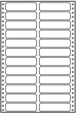Logo Etykiety tabelaryczne A4, dwurzędowe, białe, 24 etykiety, 25 szt. (32108)