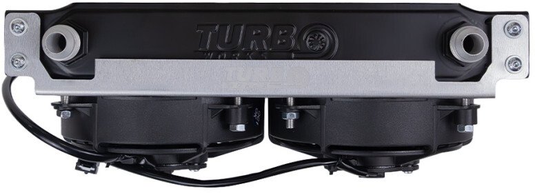 TurboWorks_D Cooling Plate TurboWorks Chłodnica oleju 19 rzędowej 5 calowy wentylator Dual