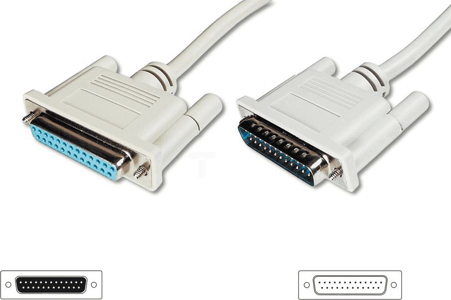 Digitus DB-25 - DB-25, 2m, Beżowy (AK-610201-020-E)