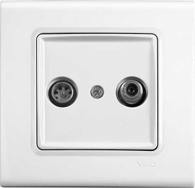 Viko Linnera S Gniazdo Tv-Sat Końcowe, Biały kolor / 91440085