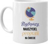 Koszulkowy Najlepszy nauczyciel geografii na świecie - kubek na prezent dla nauczyciela