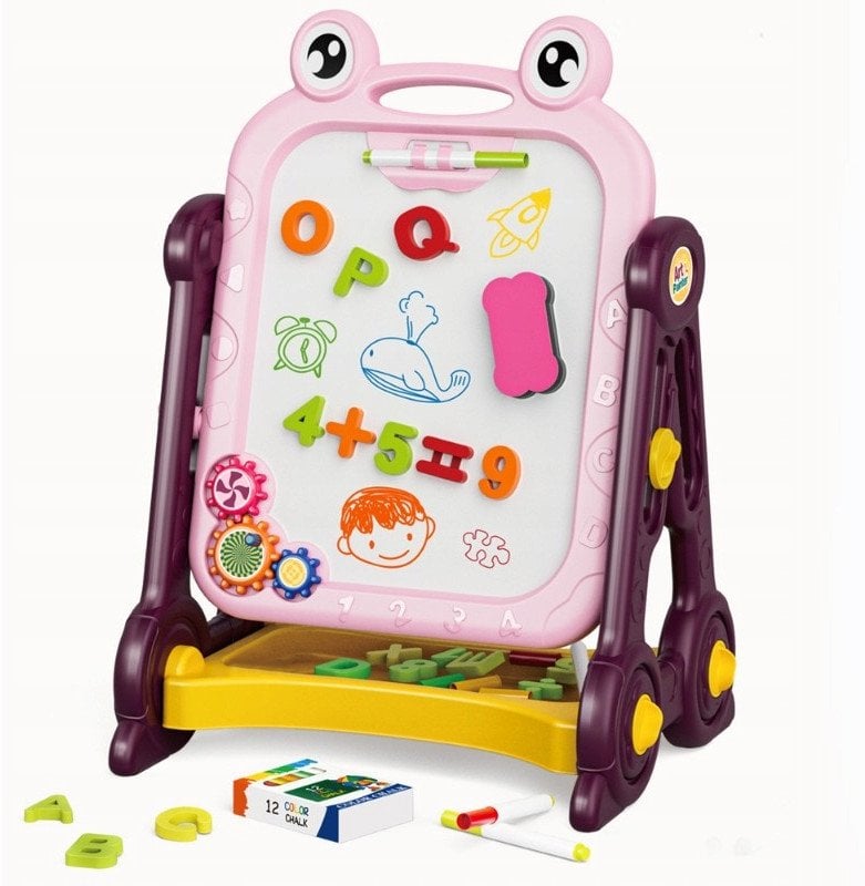 Tablica dwustronna kredowa/magnetyczna rÃ³Å¼owa