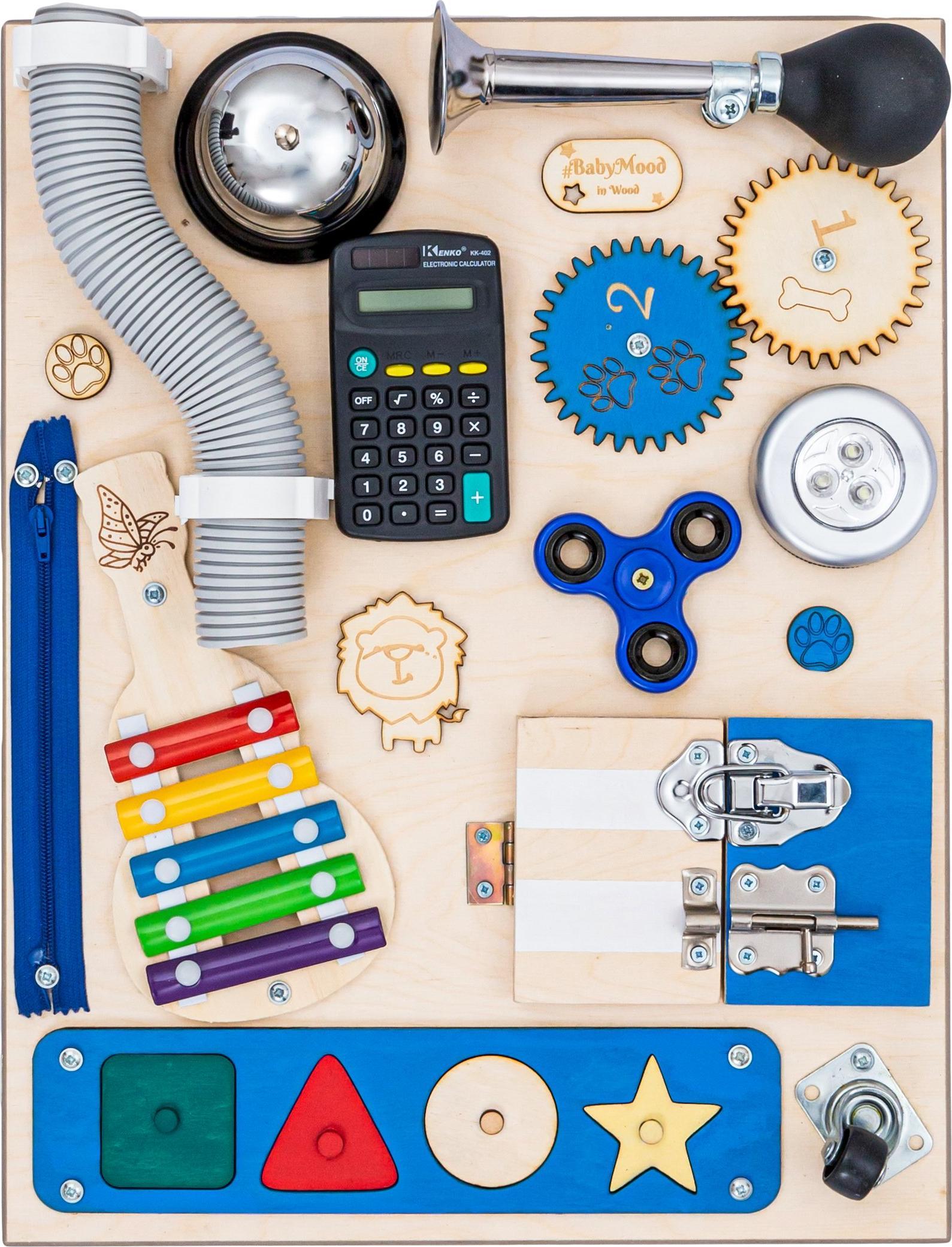 Tablica Sensoryczna Manipulacyjna 35x45cm Niebieska