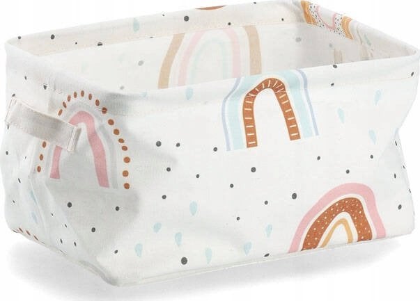 Zeller Storage basket "Rainbow", canvas 28x21x16