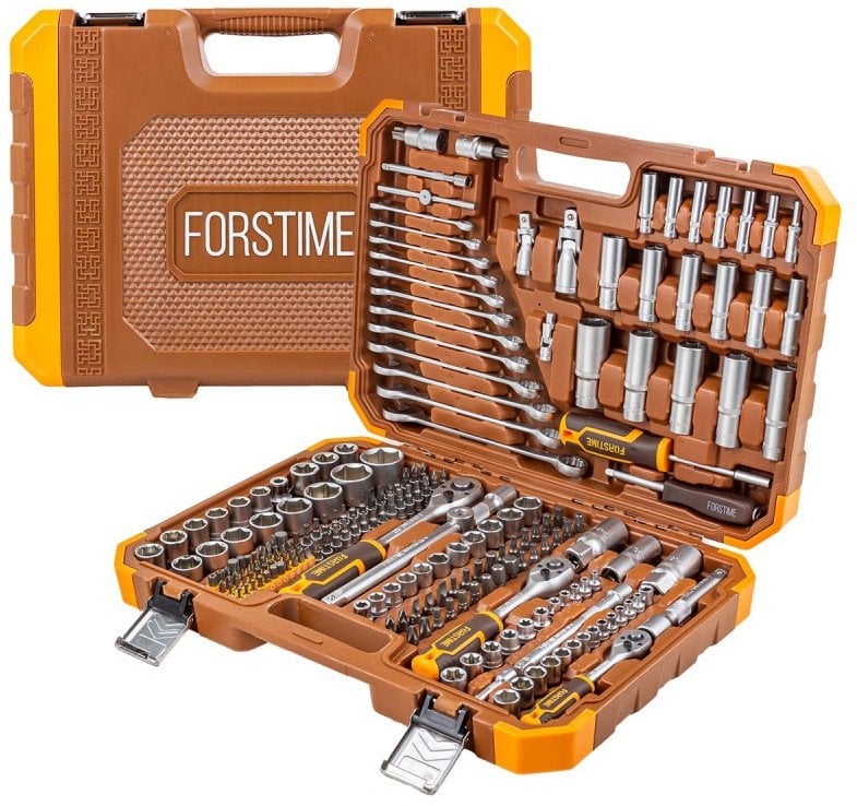 Zestaw narzędzi 216el. 1/4", 3/8" i 1/2" (6-kątnych) (4-32mm)