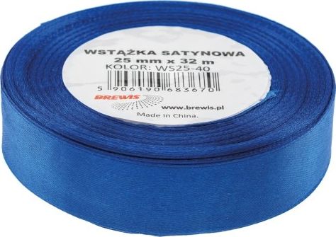 BREWIS Wstążka satynowa BREWIS 25mm/32mm kolor 40 atramentowy Brewis