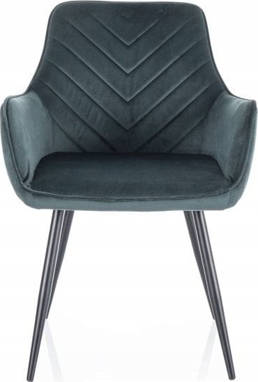 Signal Krzesło tapicerowane FIG VELVET zielone