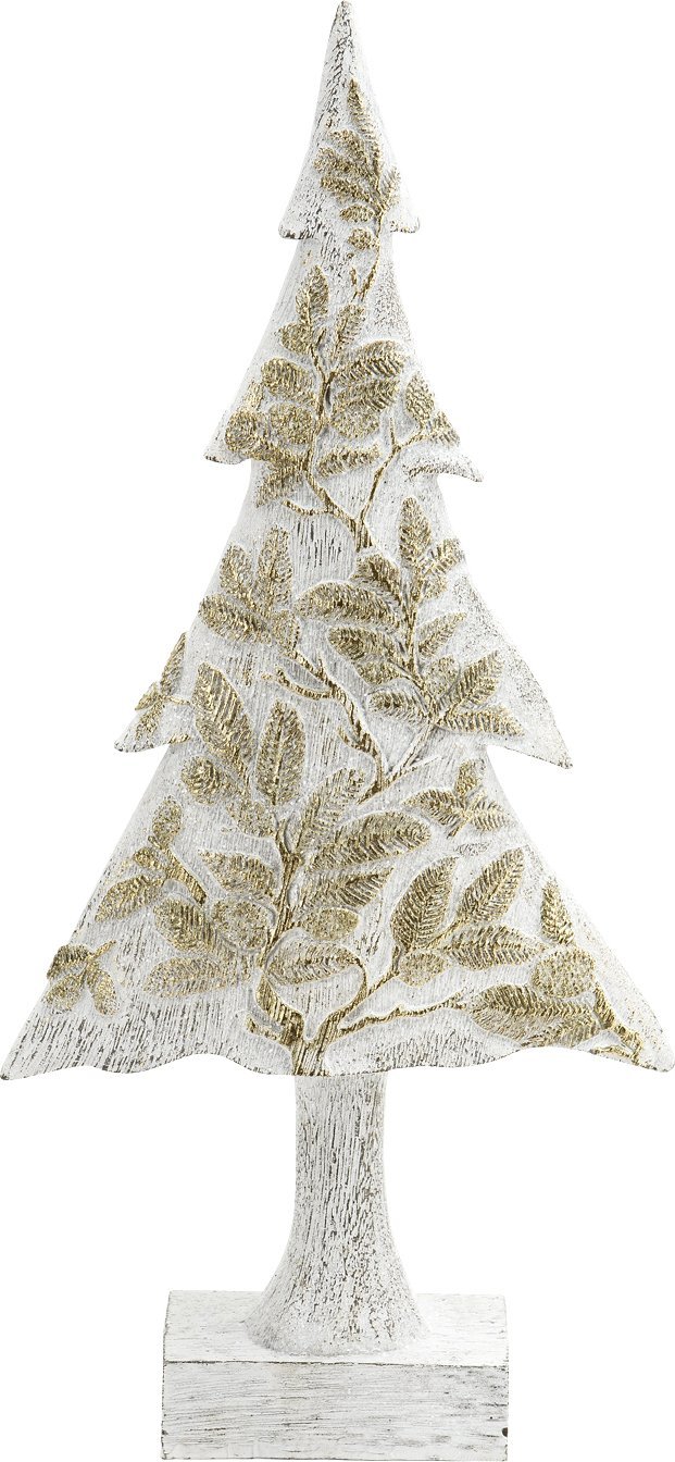Ewax Figurka świąteczna Choinka biało-złota 45 cm
