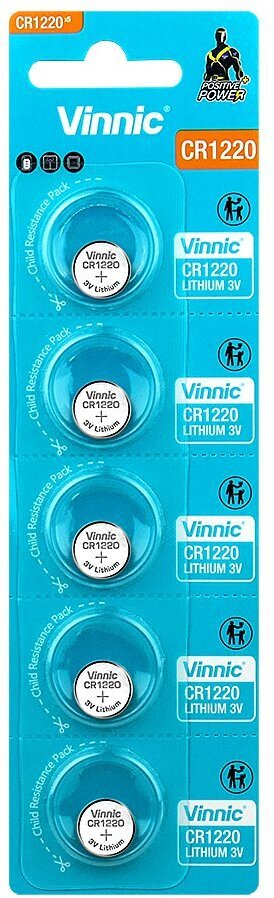 Vinnic bateria litowa CR1220 - 5 sztuk