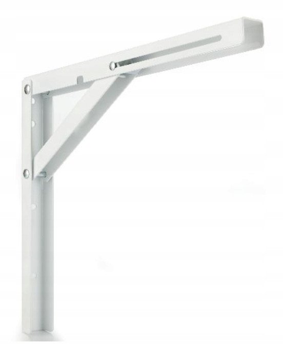 WSPORNIK STALOWY SKŁADANY Z BLOKADĄ BIAŁY 200X160X1.5