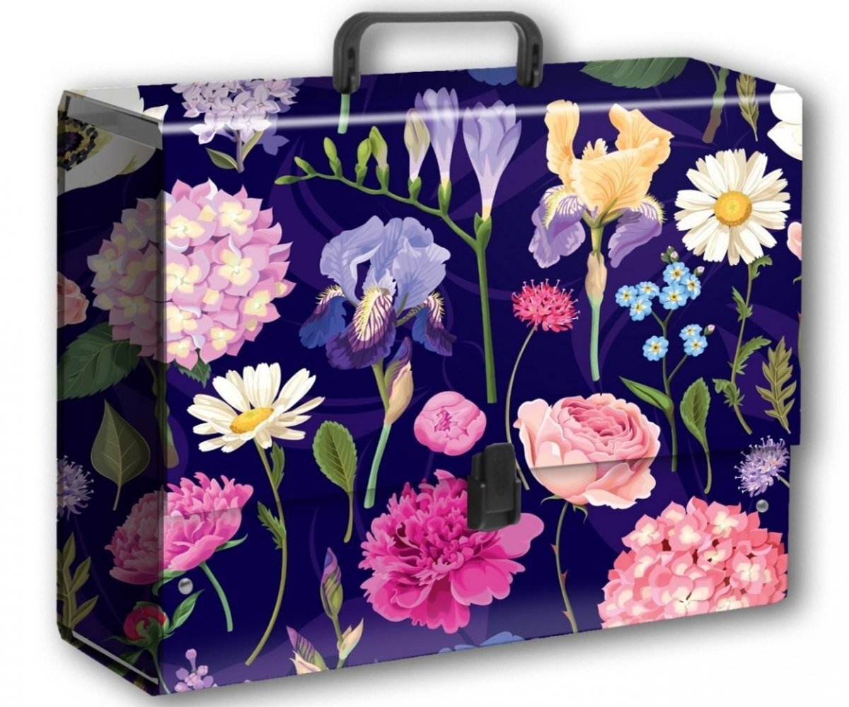 Teczka z rączką B4 Jumbo Kwiaty Polskie Hortensja
