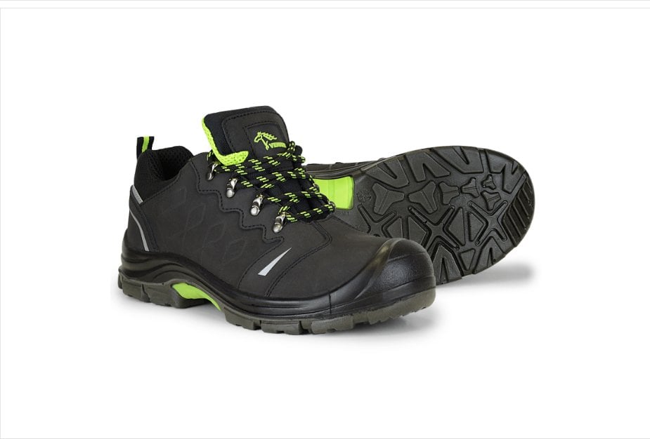 Work boots ROMA S3, nubuck leather, black/green, size 45