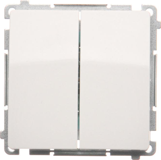 Kontakt-Simon Łącznik świecznikowy Simon Basic podwójny 16AX 250V biały (BMW5A.01/11)