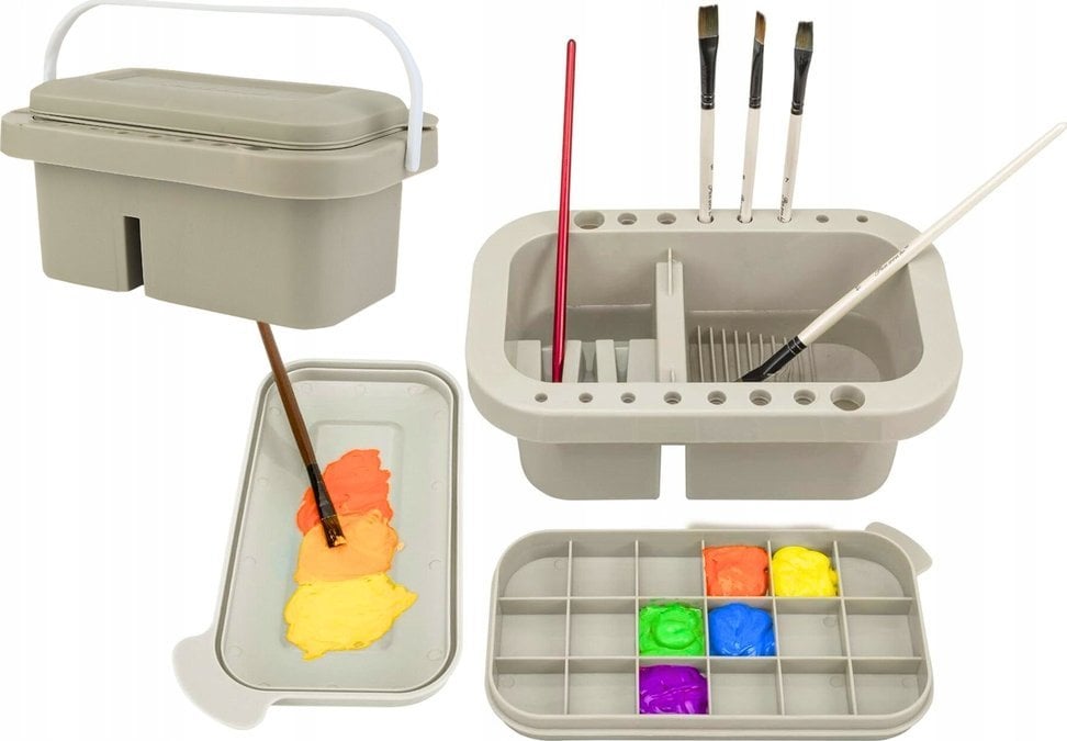 LeanToys Myjka Pojemnik Do Mycia Przechowywania Pędzli Organizer