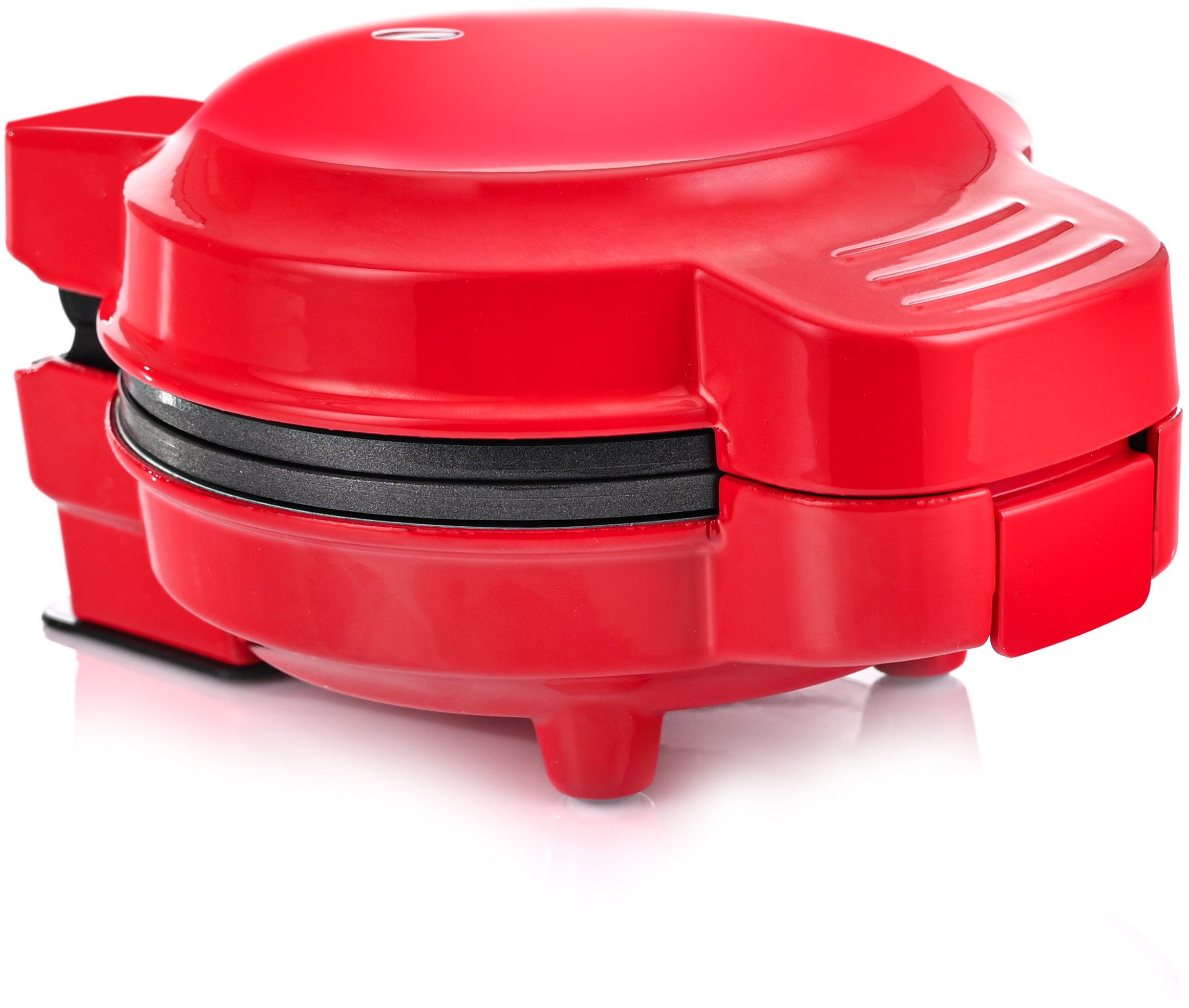 GOFROWNICA MINI GOFRY MOCNA NIEPRZYWIERAJACA 8 PŁYTEK 4 WZORY CZERWONA RED