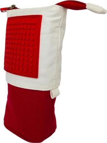 Piórnik PIXIE Pionowy Piórnik na Suwak, PIXIE CREW, Czerwony, Czerwony Panel