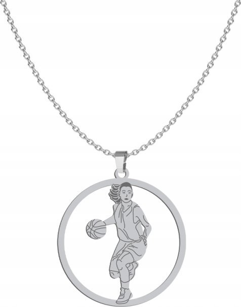 Radziszewska Jewellery Srebrny Naszyjnik Koszykarka GRAWER GRATIS