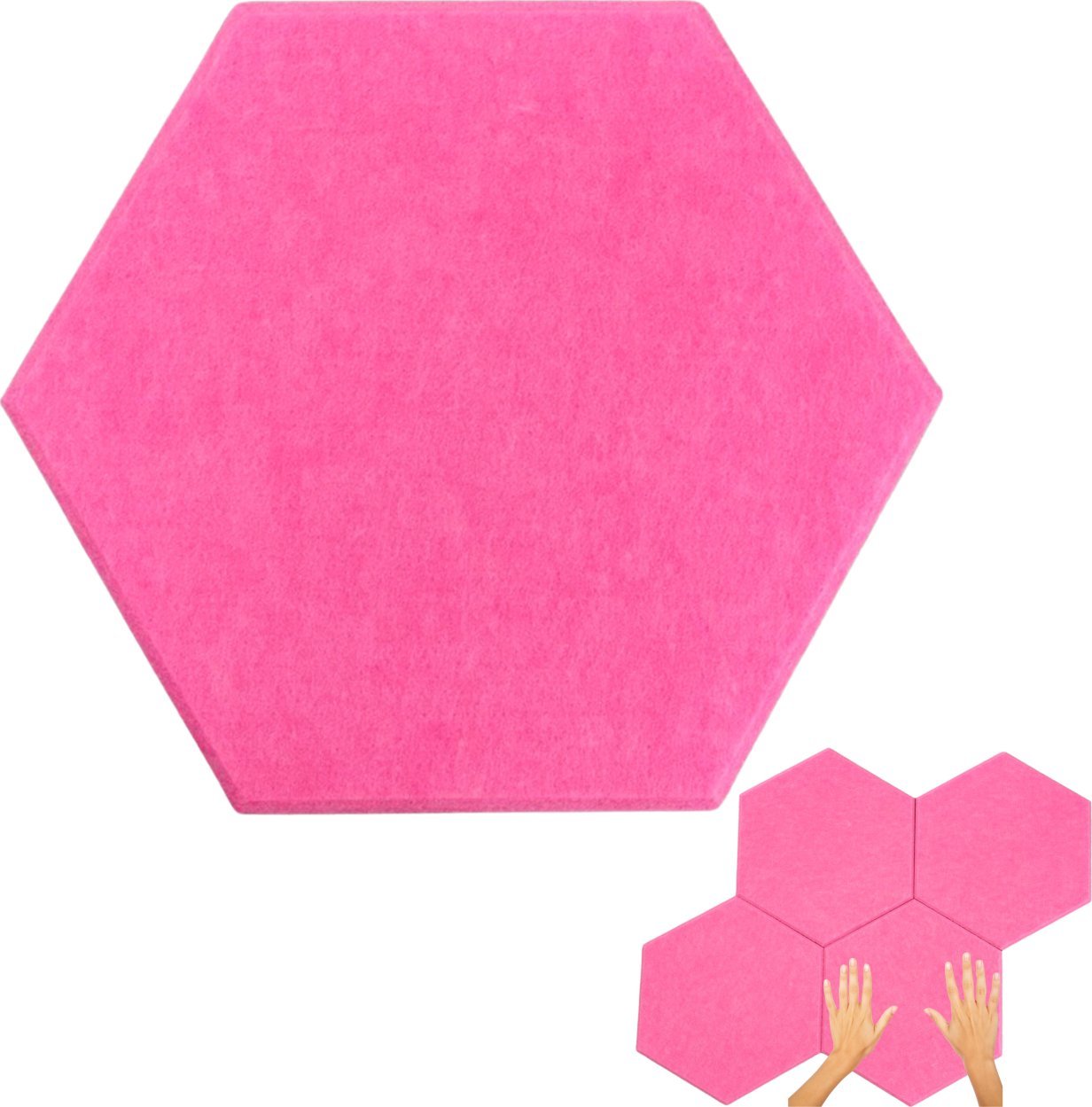 Iteams4Now Panele ścienne filcowe 3d heksagon zagłówek samoprzylepne akustyczne soft