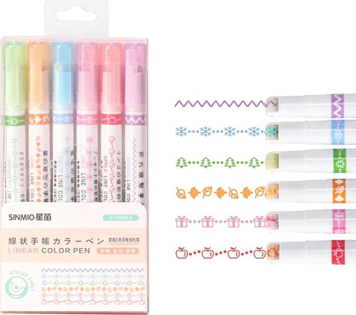 PR43B Markery do wzorkow mix 6 szt