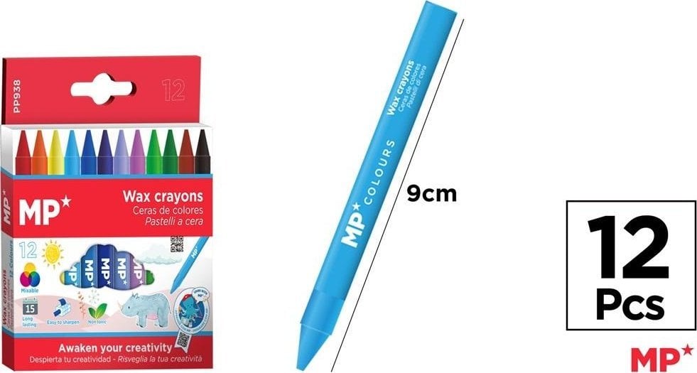 Teka Kredki woskowe 12 kolorów