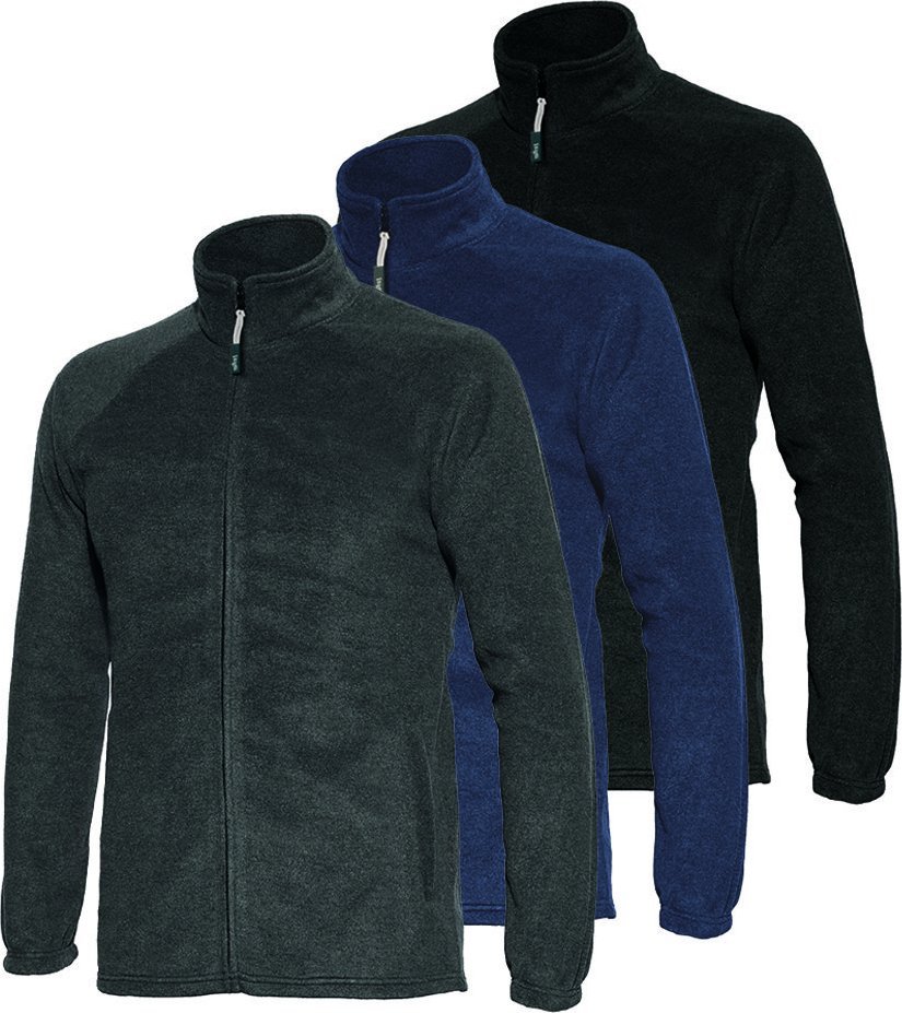 INDUSTRIAL STARTER MEJA 04806 - praktyczna bluza polarowa z długim zamkiem, dwie kieszenie, mikroflis 230 g/m2 - niebieski M