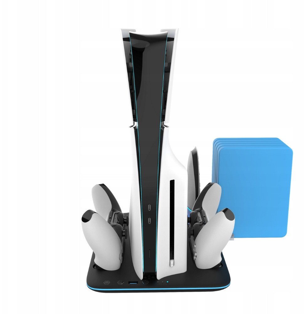 YAXO Podstawka chłodząca i ładująca ICE STORM do PS5 Slim Techno Black